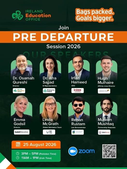 Ireland Education Pre-Departure Session 2026 event poster